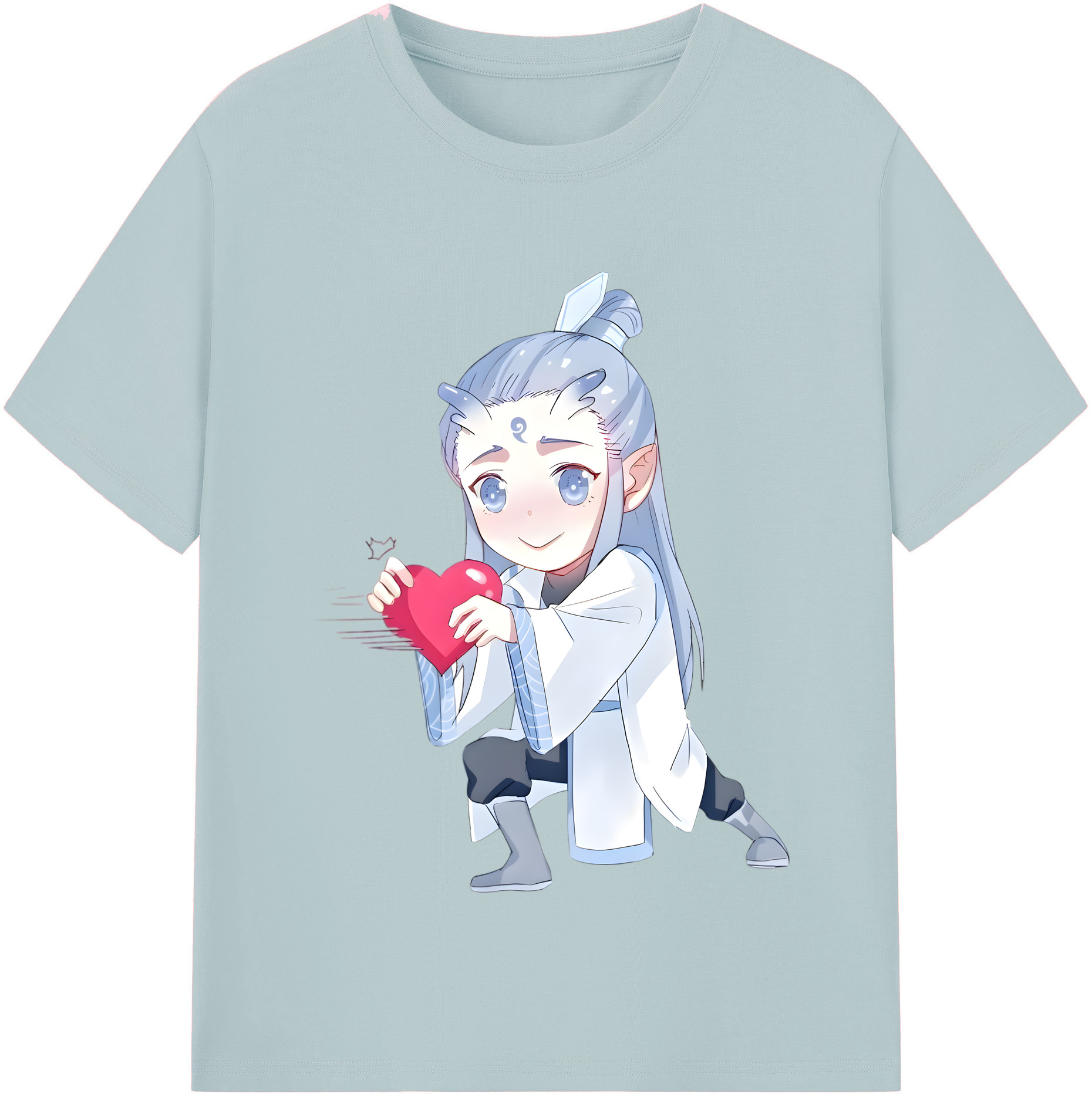 （画像用） Ne Zha 2 ナタ 魔童の大暴れ 綿100％半袖Tシャツ（フロントプリント）